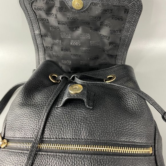 Michael Kors Women\'s MK Rachel LG Flap Black Leather Backpack main image 7